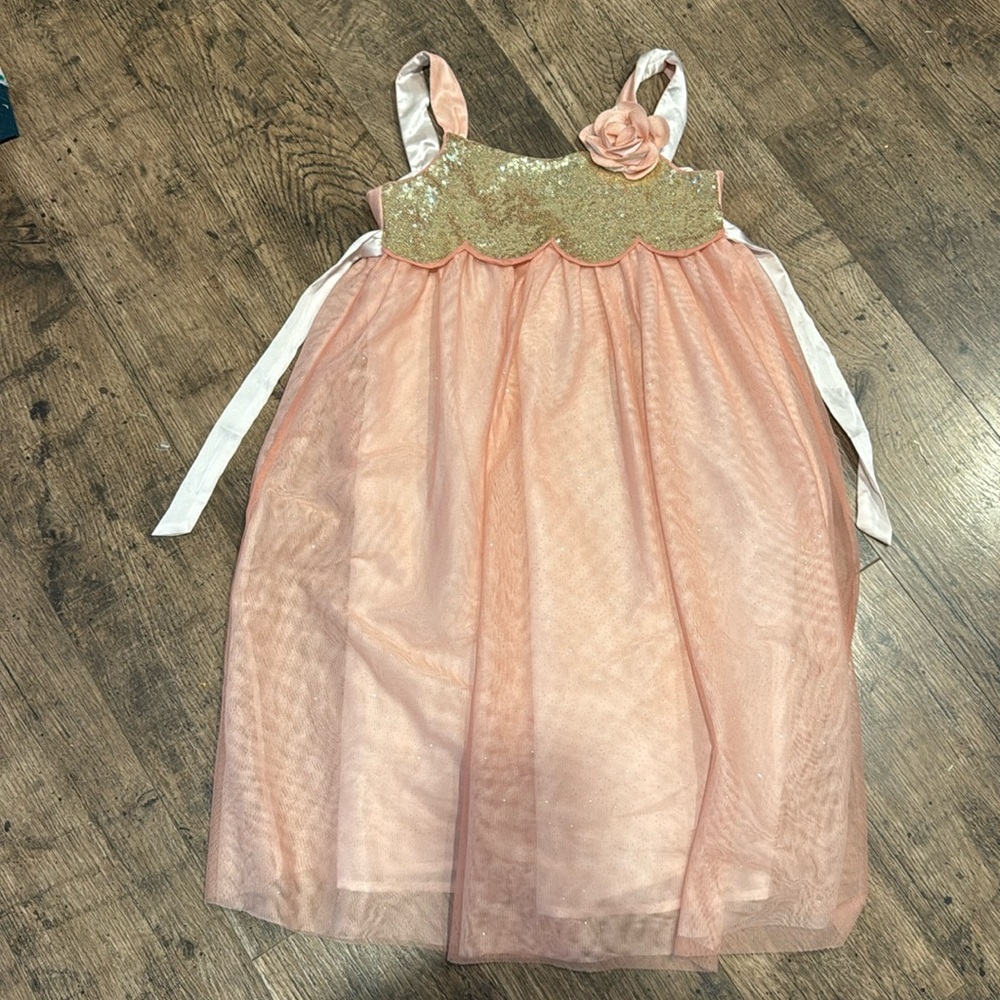 Pink and gold sequin H&M dress